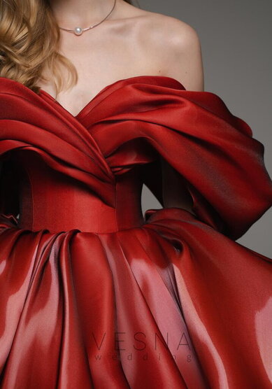 Вечернее платье Рафаэлла Бордо-V70521 - Свадебный салон Vesna