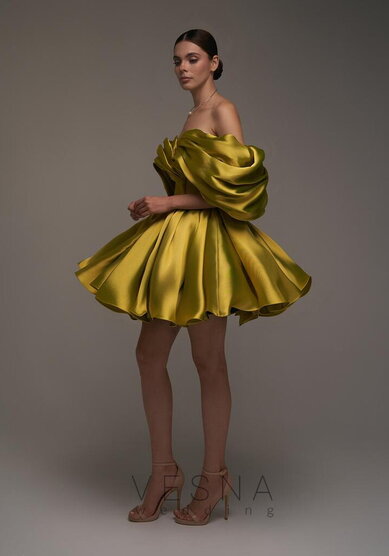 Вечернее платье Рафаэлла Голд-V70523 - Свадебный салон Vesna