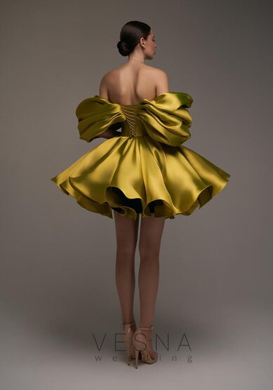 Вечернее платье Рафаэлла Голд-V70523 - Свадебный салон Vesna