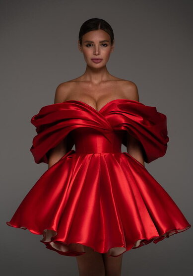 Вечернее платье Рафаэлла Руж-V70529 - Свадебный салон Vesna