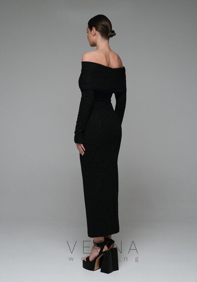 Вечернее платье Селеста Нуар-V70535 - Свадебный салон Vesna