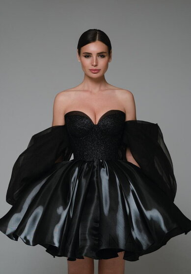 Вечернее платье Стейси Нуар-V70536 - Свадебный салон Vesna