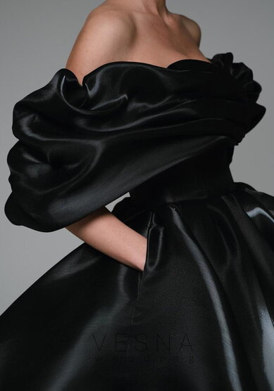 Вечернее платье Рафаэлла Блэк-V70540 - Свадебный салон Vesna