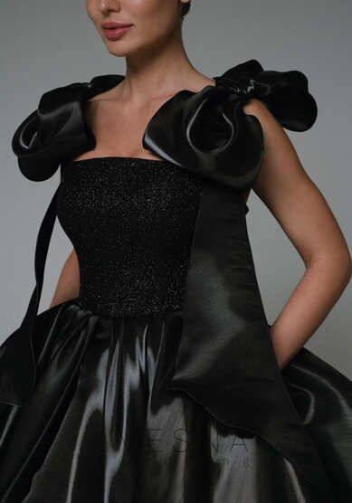 Вечернее платье Ника Нуар-V70542 - Свадебный салон Vesna