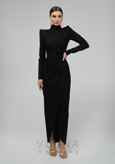 Вечернее платье Рейчел Блэк-V70558 - Свадебный салон Vesna