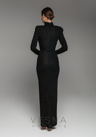 Вечернее платье Рейчел Нуар-V70560 - Свадебный салон Vesna