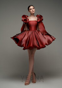 Вечернее платье Ника Бордо-V69863