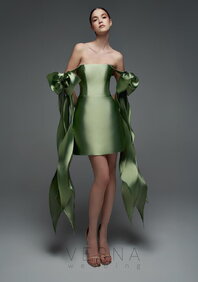 Вечернее платье Вероник Силк Грин-V70413