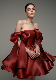 Вечернее платье Ника Бордо-V70477