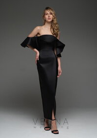 Вечернее платье Алесия Силк Блэк-V70506