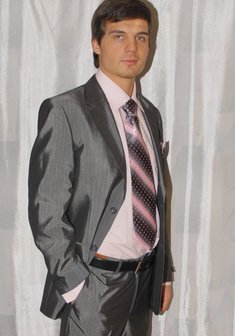 Свадебный мужской костюм 1135-R1462. Классический однобортный.