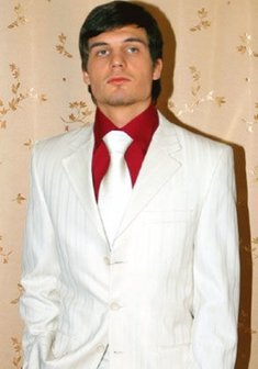 Свадебный мужской костюм R3396. Классический однобортный.