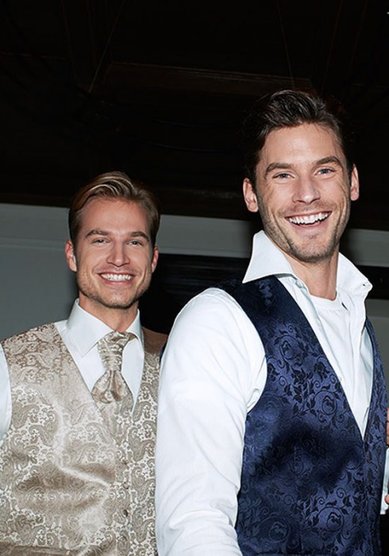 Свадебный мужской костюм Жилет и пластрон-W2029 - Торговый Дом WILVORST