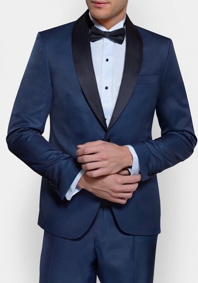 Свадебный мужской костюм Синий смокинг Силайо-M3504 - Салон костюмов Manzetti в Санкт-Петербурге...