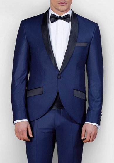 Свадебный мужской костюм Синий смокинг Данте-M3515 - Салон костюмов Manzetti в Санкт-Петербурге...