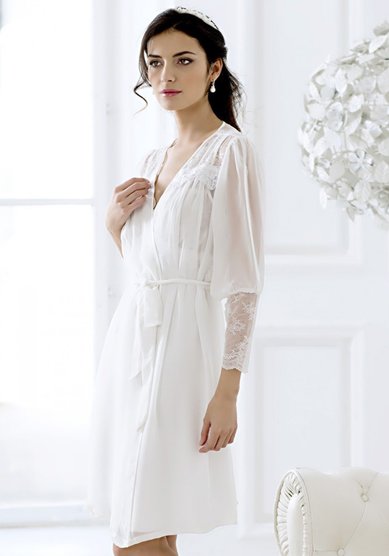 Свадебное белье Пеньюар свадебный-M65047 - Салон нижнего белья Mia