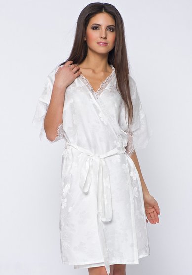 Свадебное белье Халат шелковый-M65055 - Салон нижнего белья Mia