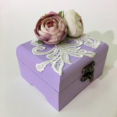 Шкатулка для колец сирень V119964