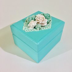 Шкатулка для колец мята V119966