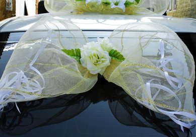 Свадебный бант на авто V49207 - Салон аксессуаров VESTA