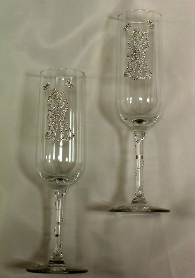 Бокалы свадебные К79377 - Салон свадебной и вечерней моды Королева