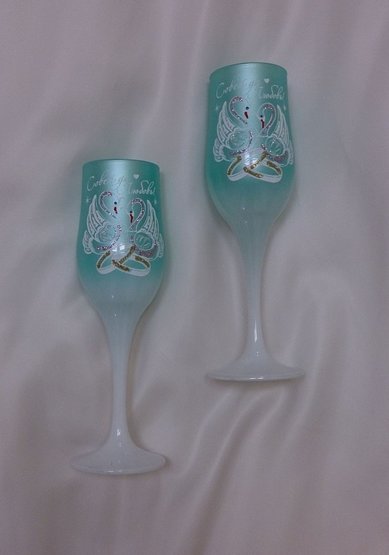 Бокалы свадебные К79381 - Салон свадебной и вечерней моды Королева